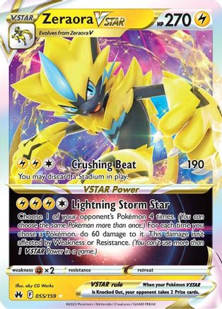 Zeraora VSTAR 055/159 [Crown Zenith]  - Holofoil