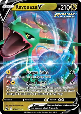Rayquaza V 100/159 [Crown Zenith]  - Holofoil