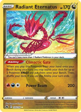 Radiant Eternatus 105/159 [Crown Zenith]  - Holofoil