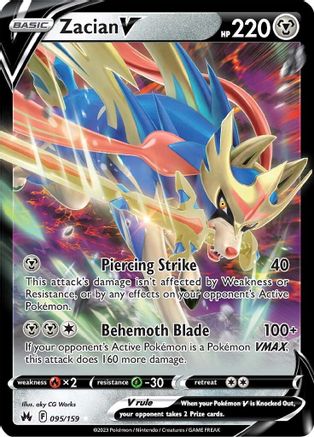Zacian V 095/159 [Crown Zenith]  - Holofoil