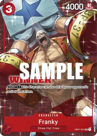 Franky (Tournament Pack Vol. 2) [Winner] (OP01-021)  [One Piece Promotion Cards]