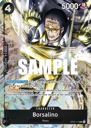 Borsalino (Alternate Art) (OP02-114)  [Paramount War] Foil
