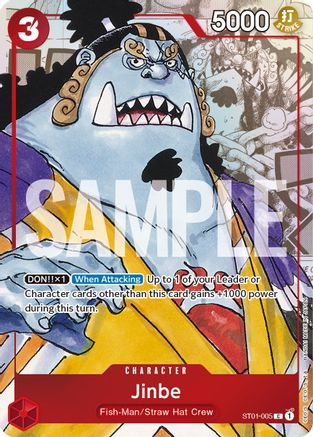 Jinbe - ST01-005 (Alternate Art) (ST01-005)  [One Piece Promotion Cards] Foil