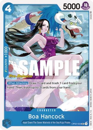 Boa Hancock (OP02-059)  [Paramount War Pre-Release Cards]