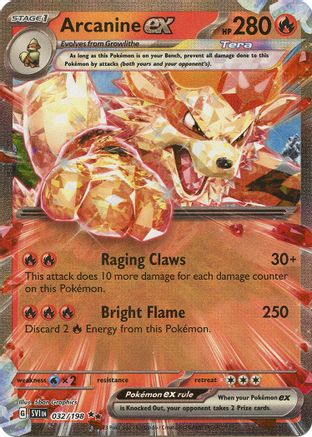 Arcanine ex 032/198 [SV01 Scarlet & Violet Base Set]  - Holofoil