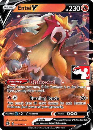 Entei V 022/172 [Prize Pack Series Cards]  - Holofoil