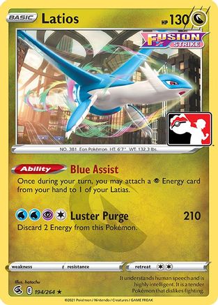 Latios 194/264 [Prize Pack Series Cards]