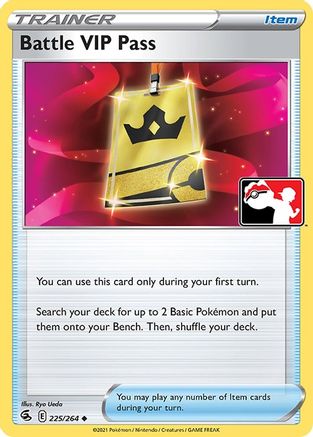 Battle VIP Pass 225/264 [Prize Pack Series Cards]  - Holofoil