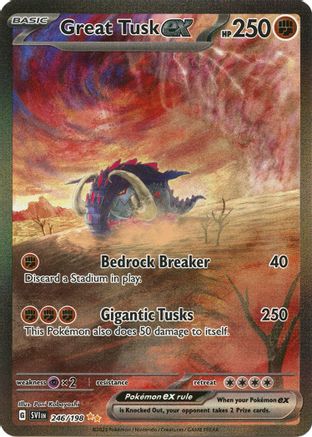 Great Tusk ex 246/198 [SV01 Scarlet & Violet Base Set]  - Holofoil
