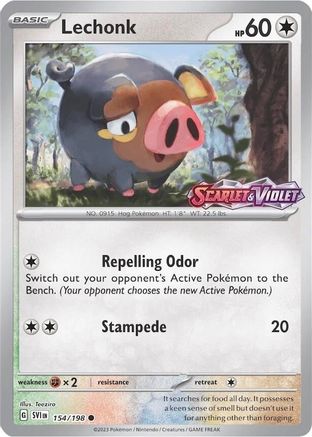 Lechonk 154/198 [Miscellaneous Cards & Products]  - Reverse Holofoil
