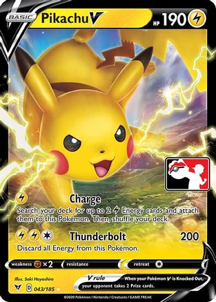 Pikachu V 043 [Prize Pack Series Cards]  - Holofoil