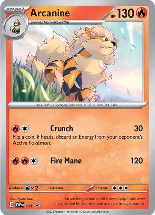Arcanine 011 [SV Scarlet & Violet Promo Cards]  - Holofoil