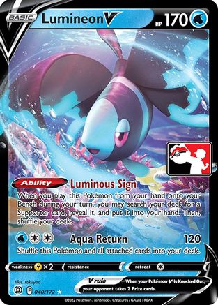 Lumineon V 040/172 [Prize Pack Series Cards]  - Holofoil