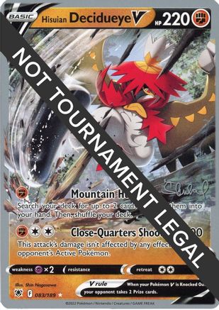 Hisuian Decidueye V - 2022 (Ondrej Skubal) 083 [World Championship Decks]