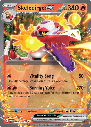 Skeledirge ex 037/193 [SV02 Paldea Evolved]  - Holofoil