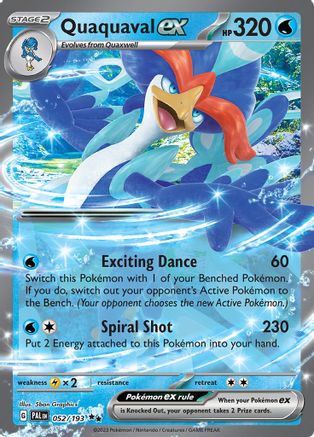 Quaquaval ex 052/193 [SV02 Paldea Evolved]  - Holofoil