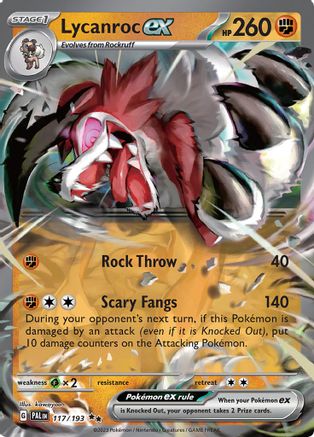 Lycanroc ex 117/193 [SV02 Paldea Evolved]  - Holofoil