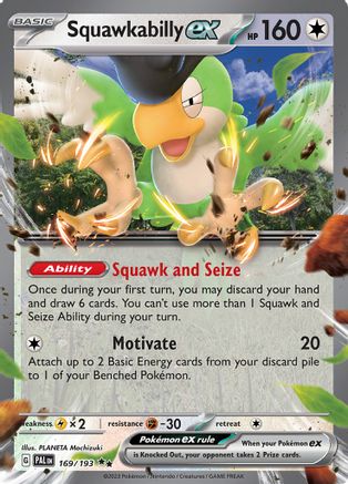 Squawkabilly ex 169/193 [SV02 Paldea Evolved]  - Holofoil