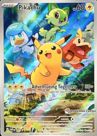 Pikachu 027 (Pokemon Center Exclusive) [SV Scarlet & Violet Promo Cards]  - Holofoil