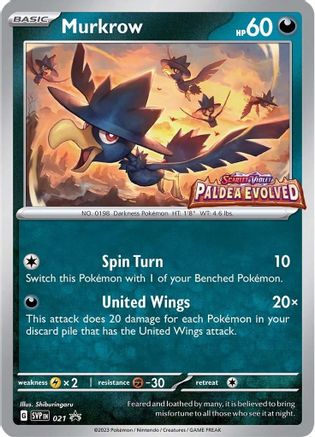 Murkrow 021 [SV Scarlet & Violet Promo Cards]  - Holofoil