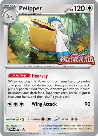 Pelipper 022 [SV Scarlet & Violet Promo Cards]  - Holofoil