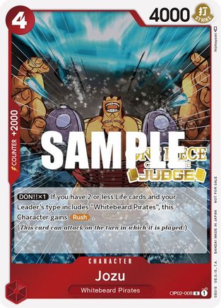 Jozu (Judge) (OP02-008)  [One Piece Promotion Cards] Foil