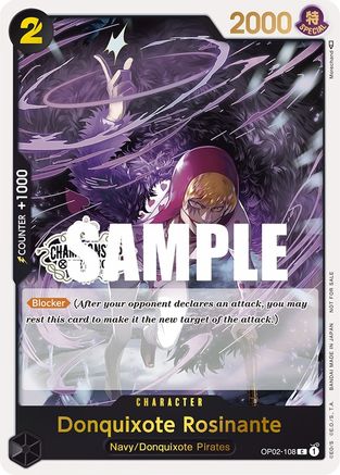 Donquixote Rosinante (Store Championship Participation Pack) (OP02-108)  [One Piece Promotion Cards] Foil