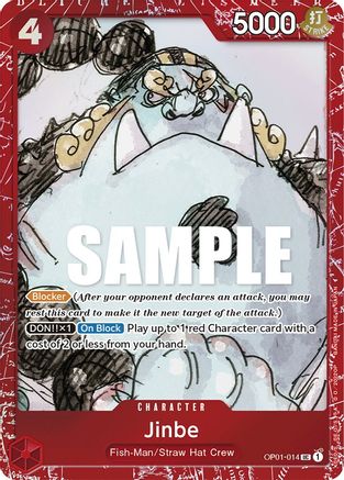 Jinbe (Premium Card Collection -ONE PIECE FILM RED Edition-) (OP01-014)  [One Piece Promotion Cards] Foil