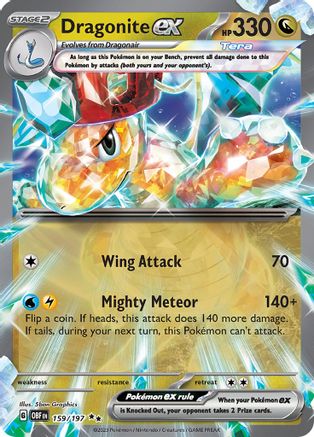 Dragonite ex 159/197 [SV03 Obsidian Flames]  - Holofoil