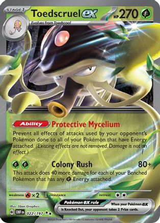 Toedscruel ex 022/197 [SV03 Obsidian Flames]  - Holofoil