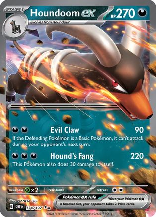 Houndoom ex 134/197 [SV03 Obsidian Flames]  - Holofoil