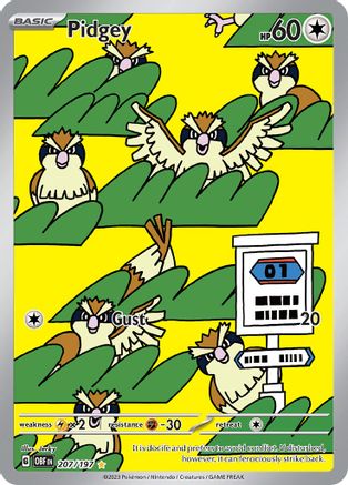 Pidgey 207/197 [SV03 Obsidian Flames]  - Holofoil