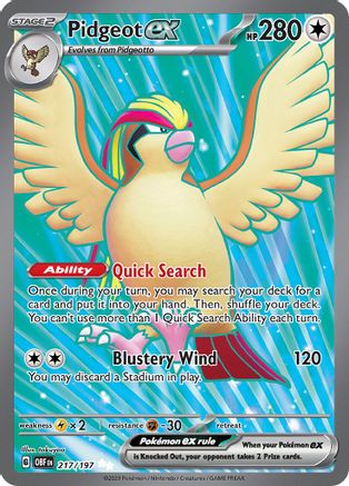 Pidgeot ex 217/197 [SV03 Obsidian Flames]  - Holofoil