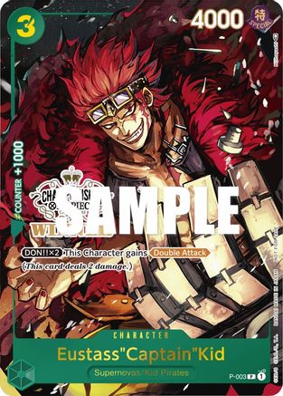 Eustass"Captain"Kid (Store Championship Vol. 2 Winner) (P-003)  [One Piece Promotion Cards] Foil