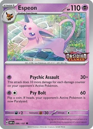 Espeon (Best Buy Exclusive) 086/197 [Miscellaneous Cards & Products]  - Holofoil