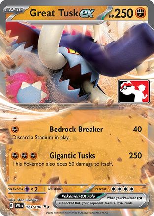 Great Tusk ex 123 [Prize Pack Series Cards]  - Holofoil