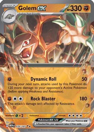 Golem ex 076/165 [SV Scarlet & Violet 151]  - Holofoil