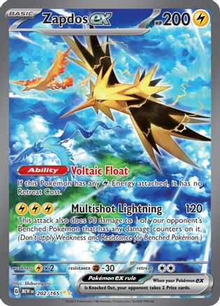 Zapdos ex 202/165 [SV Scarlet & Violet 151]  - Holofoil