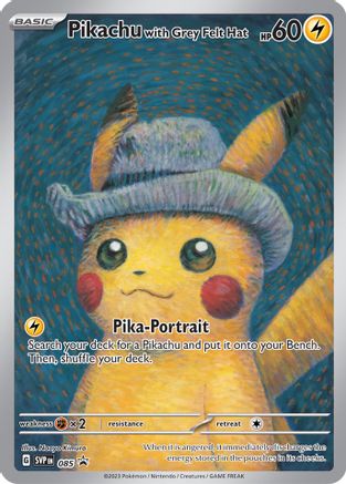 Pikachu with Grey Felt Hat 085 [SV Scarlet & Violet Promo Cards]