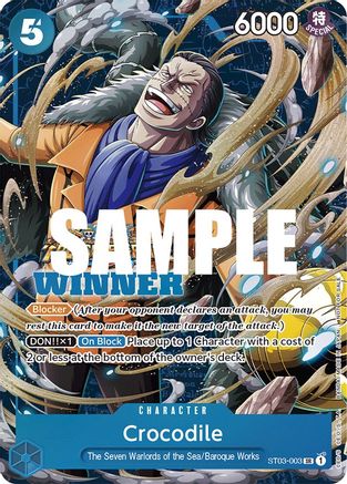 Crocodile (Winner Pack Vol. 5) (ST03-003)  [One Piece Promotion Cards] Foil
