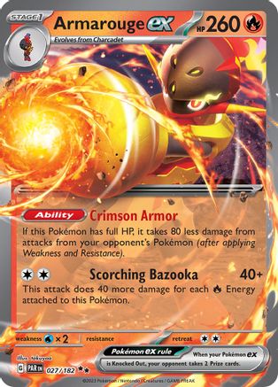 Armarouge ex 027/182 [SV04 Paradox Rift]  - Holofoil