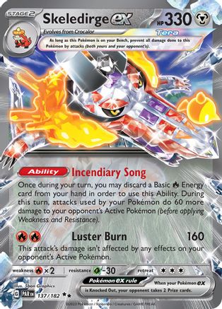 Skeledirge ex 137/182 [SV04 Paradox Rift]  - Holofoil