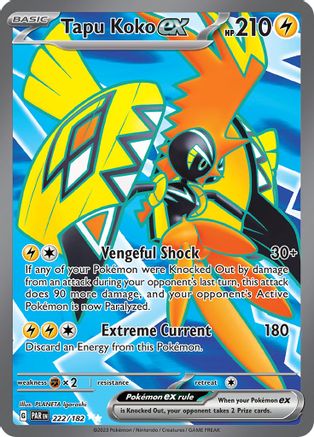 Tapu Koko ex 222/182 [SV04 Paradox Rift]  - Holofoil