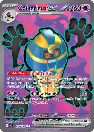 Cofagrigus ex 224/182 [SV04 Paradox Rift]  - Holofoil