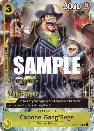 Capone"Gang"Bege (CS 2023 Top Players Pack) (OP04-100)  [One Piece Promotion Cards] Foil