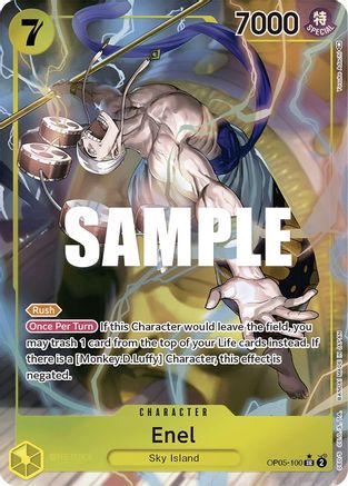 Enel (100) (Alternate Art) (OP05-100)  [Awakening of the New Era] Foil