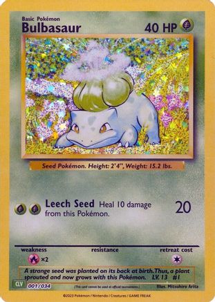 Bulbasaur 001/034 [Trading Card Game Classic]  - Holofoil