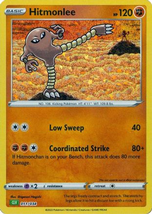Hitmonlee 011/034 [Trading Card Game Classic]  - Holofoil