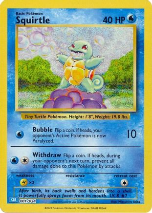 Squirtle 001/034 [Trading Card Game Classic]  - Holofoil