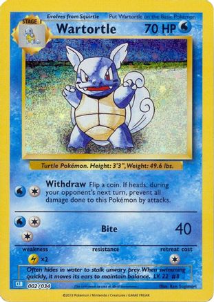 Wartortle 002/034 [Trading Card Game Classic]  - Holofoil